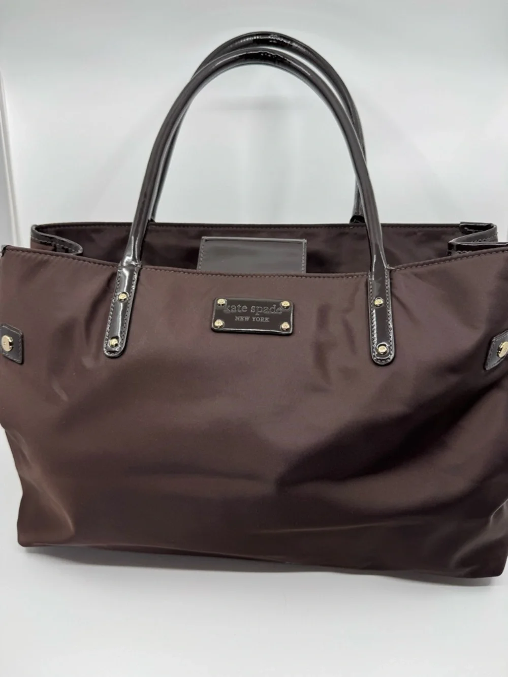 kate spade Brown Nylon Tote with Glossy Trim - Picture 6 of 6